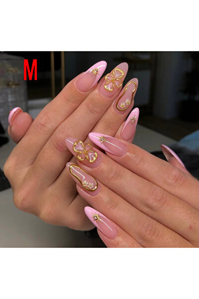 Choice لافندر، 10 قطع - أظافر صناعية قصيرة على شكل فيونكة حمراء - مجموعة أظاف...