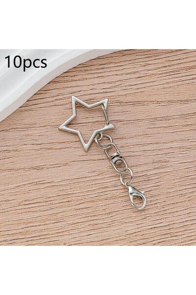 Choice سلسلة مفاتيح على شكل قلب من سبيكة فضية فريدة من نوعها مكونة من 10 قطع،...