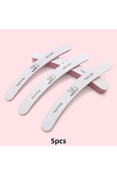 Choice 5 قطع 2/5/10/25 قطعة مبرد أظافر رمادي الشكل المنحني 100/180 حبيبات شكل...