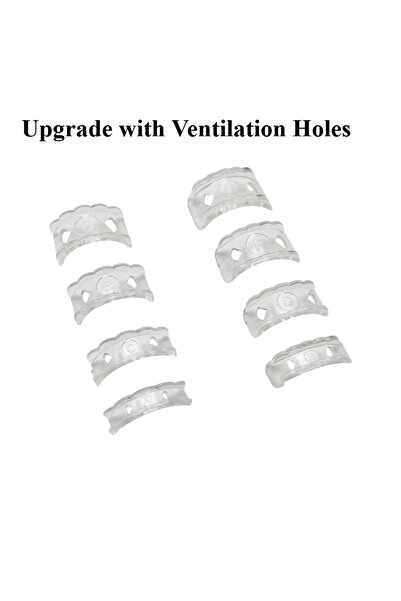 Choice إصدار مُحسّن بـ 8 أحجام من حامل الخواتم الشفاف غير المرئي المقاوم للفقد R