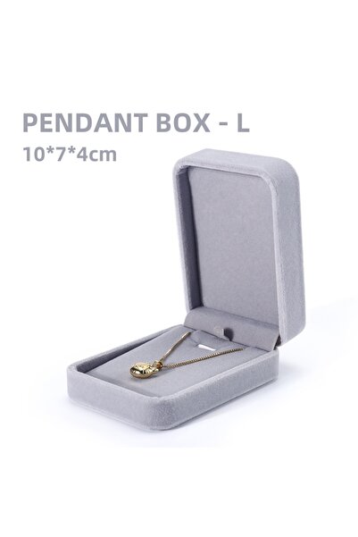 Choice Pendant Box L Delicate Grey Velvet Series Jewelry Box Ring Box Bracele...