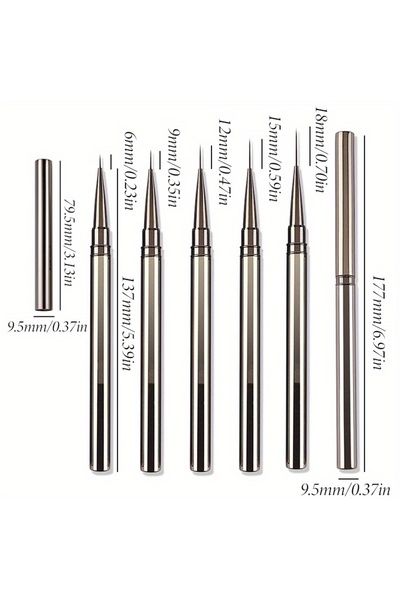 Choice 5 قطع 1/3/5 قطع فرش رسم الأظافر، فرشاة رسم يدوية، ألوان جل أكريليك بال...