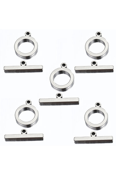 Choice 5 مجموعات من مشابك تبديل مسطحة من الفولاذ المقاوم للصدأ بلون الفولاذ ا...