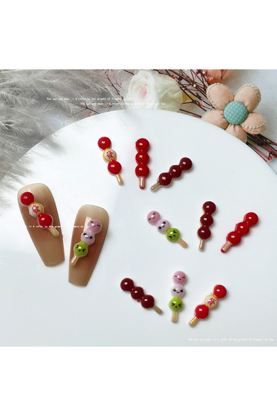 NAILFYOU 10 قطع 10 قطع 3D الصينية كاواي الراتنج فن الأظافر سحر تصميم الحلوى ا...