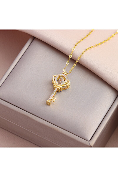 Choice قلادات ذهبية جديدة من الذهب 8020 على شكل مفتاح "افتح قلبك" رومانسية وج...