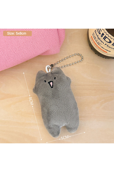 Choice دمية قطيفة B قطعتين، دمية قطط وردية على شكل أرنب وحلزون، قلادة سلسلة مفاتيح دمية قطيفة إبداعية