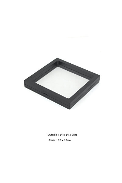 Choice صندوق تخزين مجوهرات شفاف من البولي إيثيلين أسود مقاس 14 × 14 سم، صندوق...