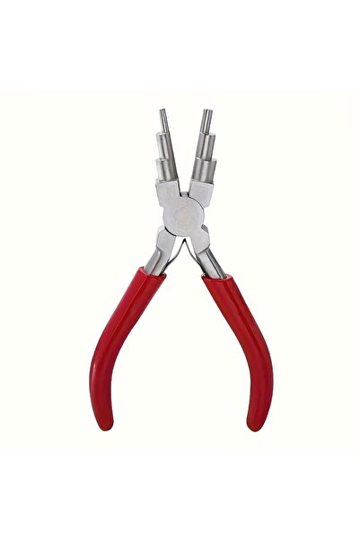 Choice كماشة كروية من الفولاذ الكربوني الأحمر المتقدم - كماشة ذات طرف دائري وإبري، مناسبة لصنع الخواتم بنفسك، مقاس متوسط