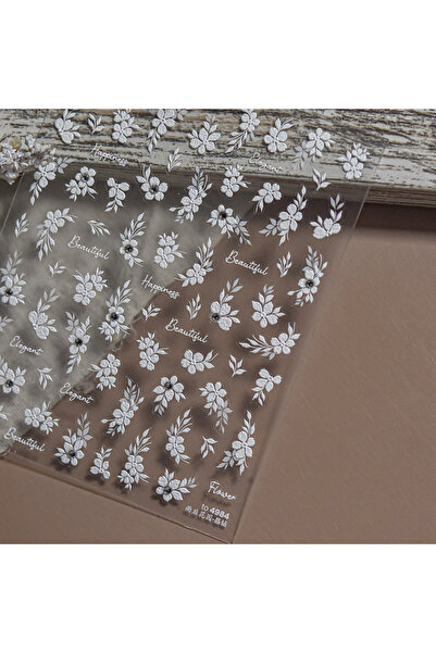 NAILFYOU TO4984 ملصقات أظافر فنية خماسية الأبعاد أنيقة وساحرة على شكل أوراق ز...