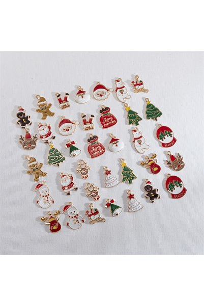 Choice style 1 Randomly 20PCS Mixed Style Enamel Christmas Charms Snowman San...