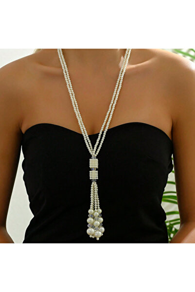 Choice عقد من اللؤلؤ الصناعي على الطراز 2 للنساء مصنوع يدويًا من سلسلة من الخ...