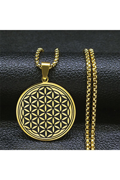 Choice صندوق 60 سم من الفولاذ المقاوم للصدأ GD قلادات زهرة الحياة المعلقة للن...