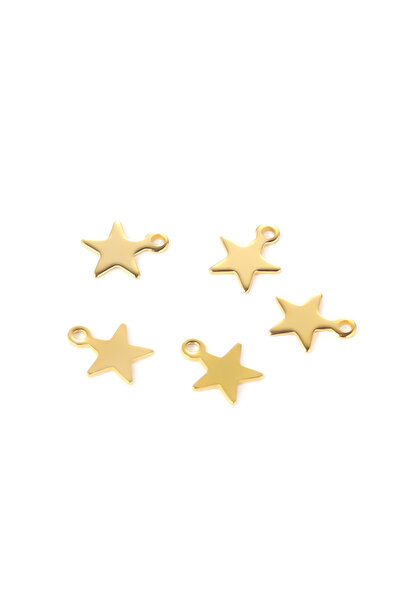 Choice 20 قطعة من الفولاذ المقاوم للصدأ باللون الذهبي على شكل نجمة صغيرة، قلا...