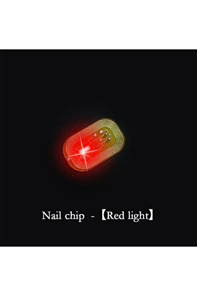 Choice أحمر - 5 قطع 5 قطع NFC فلاش ملصقات الأظافر LED رقاقة عارية مصباح أظافر...