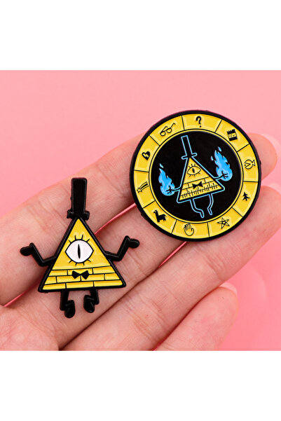 Choice دبابيس مطلية بالروديوم على شكل وحش أنمي مضحك على شكل مثلث من المينا لل...