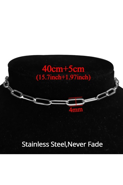 Choice XL1717N7S40 قلادة تشوكر ذهبية اللون من الفولاذ المقاوم للصدأ للنساء بت...