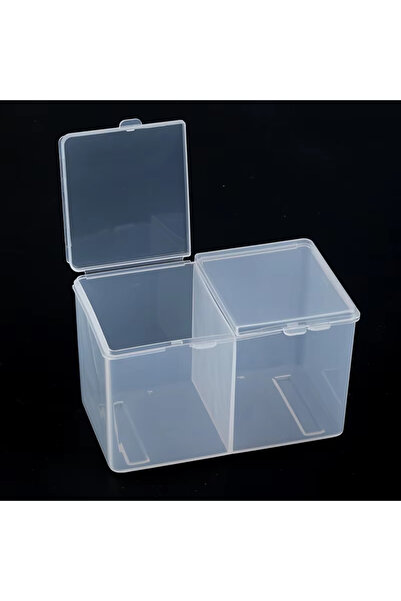 Choice صندوق تخزين أظافر شفاف مكون من قطعة واحدة مزود بشبكة مزدوجة وغطاء حزام...