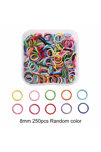 Choice مجموعة إكسسوارات المجوهرات DIY من حلقات القفز المزدوجة وسلسلة المفاتيح المصنوعة من الخرز الملون وحلقات القفز المفتوحة ومشبك جراد البحر