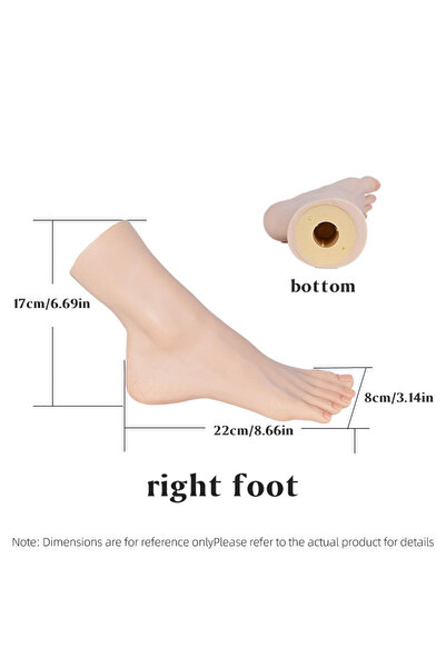 Choice right foot Simulation nail art practice foot model soft needle massage...