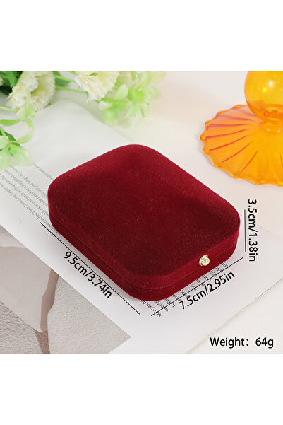 Choice صندوق قلادة مخملي أحمر صندوق قلادة منظم مجوهرات صندوق تغليف هدايا حاوي...