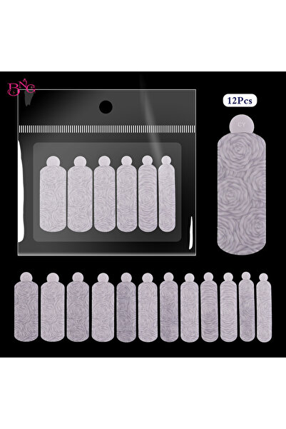 Choice I-12pcs BNG 12 قطعة سيليكون قوالب أظافر مزدوجة قوالب ملصقات مانيكير لأ...