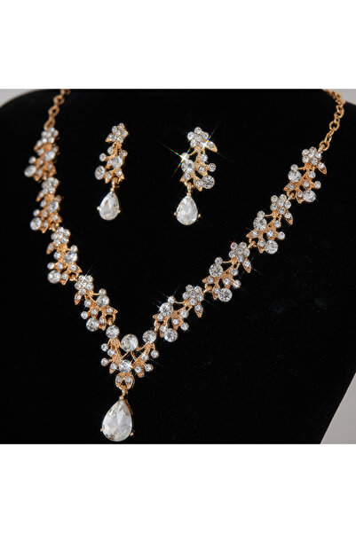 Choice YF1091-2 مجوهرات زفاف عصرية إكسسوارات زفاف مجموعة زركون أحجار الراين ل...