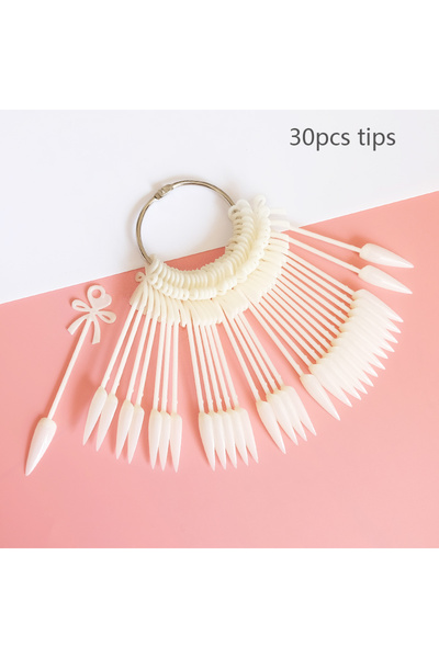 Choice 30 عقدة فيونكة طبيعية 80/50/20 قطعة من أعواد عرض الأظافر، عينة أظافر، ...