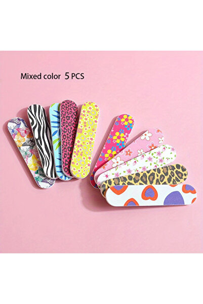 Choice 5 قطع 5/10/25 قطعة من ملفات الأظافر ذات الوجهين، ملفات أظافر صغيرة ملو...