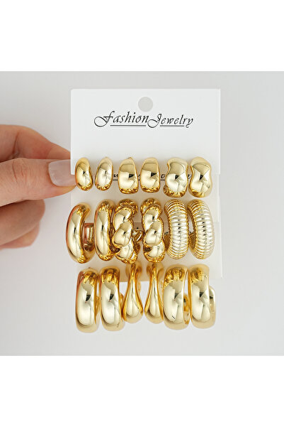 Choice AYA6548001 18 قطعة/مجموعة أقراط قطرة الماء العصرية للنساء ذات التصميم ...