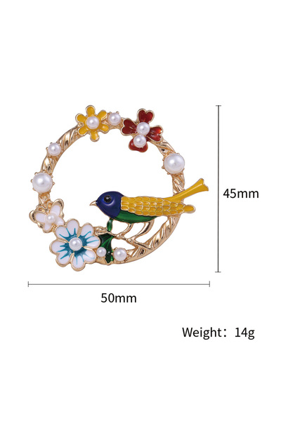 Choice MAX0555 Enamel Bird Brooches for Women Rhinestone Sparrow Pins Magpie ...