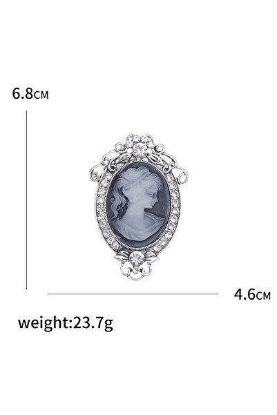 Choice دبوس رأس الجمال من أحجار الراين Silvery1103 للنساء دبوس شخصية على شكل ...