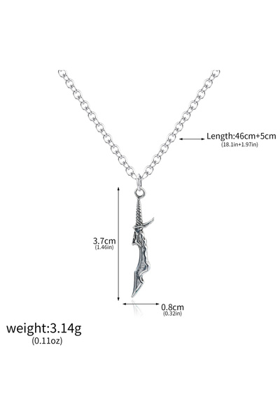 Miniso قلادة أنمي سولو آند ليفلينج N01132، قلادة قصيرة الشفرة، قلادة سونغ جين وو يو جين هو