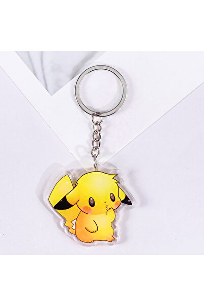 Miniso سلسلة مفاتيح سيارة أكريليك لطيفة على شكل بوكيمون بطول 5 سم، ملحقات حقي...