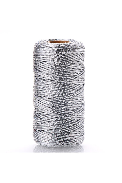 Choice حبل زينة لحفلات الزفاف من iYOE فضي اللون، 100 متر/لفة، 1.5 مم، حبل تعب...
