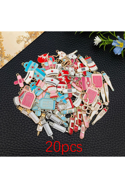 Choice SN1317-20 قطعة 10/20/50 قطعة قلادات طبية من سبائك معدنية (مطلية بالمين...