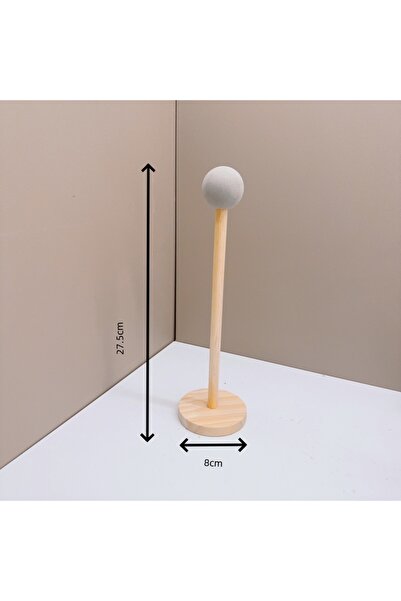 Choice حامل شعر خشبي على سطح المكتب على شكل كرة رمادية متعدد الأغراض منظم أسا...