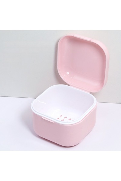 Choice صندوق تعقيم أدوات الأظافر البلاستيكي باللون الوردي والأبيض، قطعة واحدة...