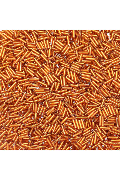 Choice 225 قطعة من خرز البذور الزجاجي الملون البرتقالي على شكل أنبوب متباعد ف...