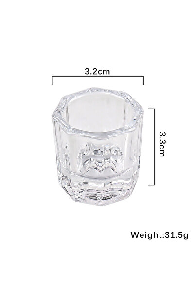 Choice 1 قطعة 1 قطعة حامل حبر سائل زجاجي كريستالي كوب فن الأظافر مسحوق صبغة ص...