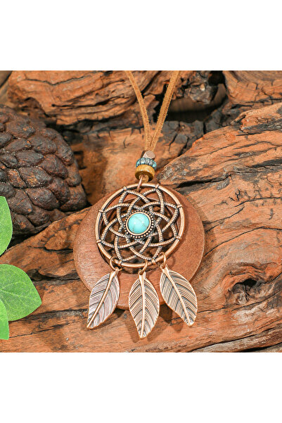 Choice X24092501-3 طقم قلادة طويلة من بوهو فينتاج، سلسلة كنزة بنية اللون، تصم...