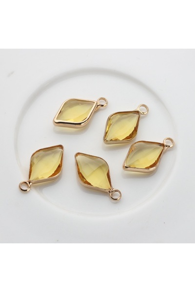 Choice G Zinc Alloy Charms with Crystal Glass Edging DIY Pendant for Earrings...