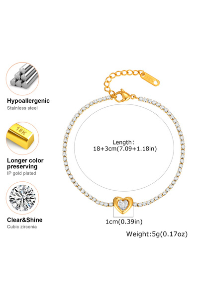 Choice a Vnox Stainless Steel Bracelet Bangle For Women 18K Gold Color Plated...