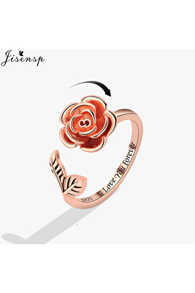 Choice خاتم قابل للتغيير مقاس 294 على شكل زهرة ورد بوهيمية، خواتم فيدجيت سبينر للنساء، مجوهرات زفاف، خاتم