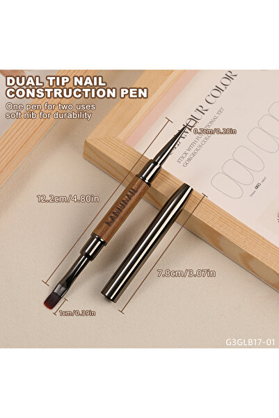 Choice فرشاة أظافر G3GLB17-01-xsh ثنائية الأطراف بمقبض من خشب الصندل كولينسكي...