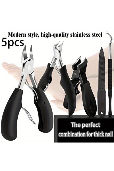 choice2 مجموعة من 5 قطع من مقصات الأظافر السميكة، 1/5 قطع من مبرد الأظافر الم...