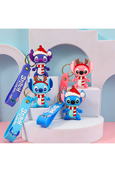 Choice مجموعة من 4 سلاسل مفاتيح مزينة بتطريزات عيد الميلاد، سلسلة مفاتيح مزين...