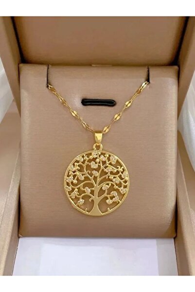 Choice TP-04735-01 قلادة نسائية فاخرة مزينة بأحجار الراين على شكل شجرة الحياة...