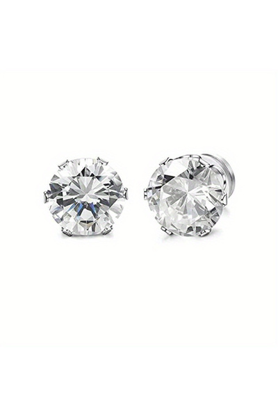 Choice 1 Pair Style B 1 Pair Mens Womens Magnetic 8mm Color Cubic Zirconia St...