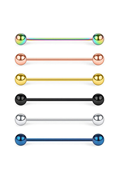 Choice 1.6 × 35 × 5 مم، 6 قطع مختلطة، 16 جرام، أقراط غضروف صناعية، مجوهرات ثق...