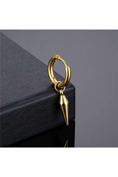 Choice قرط حلقي من الفولاذ المقاوم للصدأ بتصميم هيب هوب بانك ذهبي قطعة واحدة ...